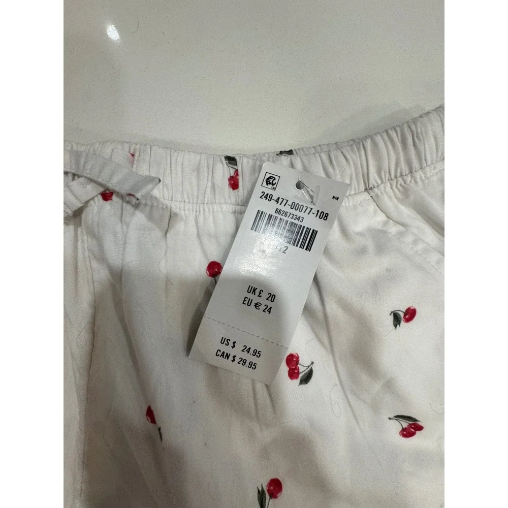 Abercrombie Kids Set Floral Cami Cherry NWT and Gingham Shorts Size 11/12 Girls